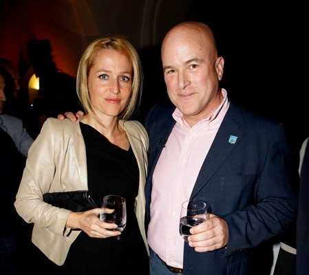 Actress Gillian Anderson and Andrew Paulson