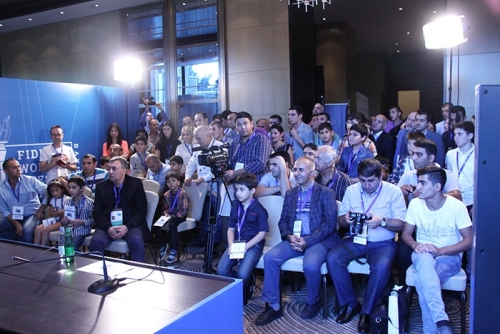 Crowded room during Mamedyarovs press conference