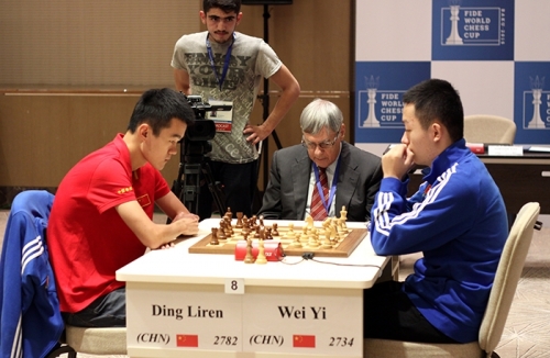 Wei Yi defeated his compatriot Ding Liren