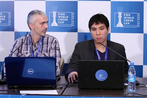 Wesley So started the press conference by praising the playing conditions in Baku