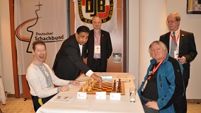 First move by Bharat Singh Chief Executive Officer of the Indian Chess Federation Chairman FIDE Technical Commission - Kopie