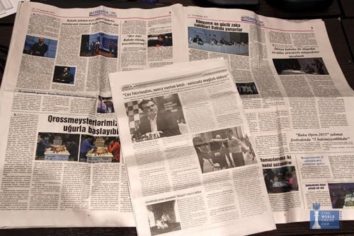 Full chess pages in local newspapers