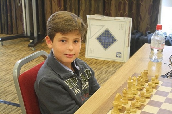 Michael playing at the British Under nine Championships