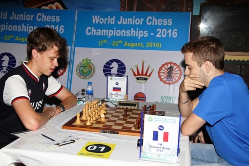 Top seed GM Artiemev Vladislav of Russia defeated FM Viennot Dylan of France
