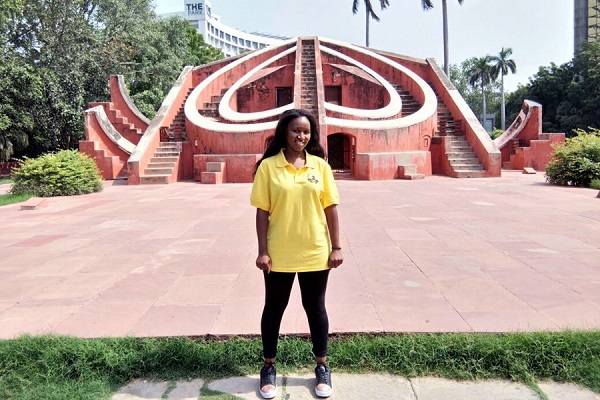 WFM Christine Namaganda at the Jantar Mantar
