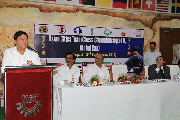 Chief Guest Shri. Achyuta Samanta addressing the gathering